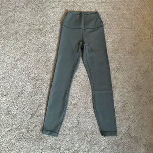 Ribbed High Rise Leggings Basil Green